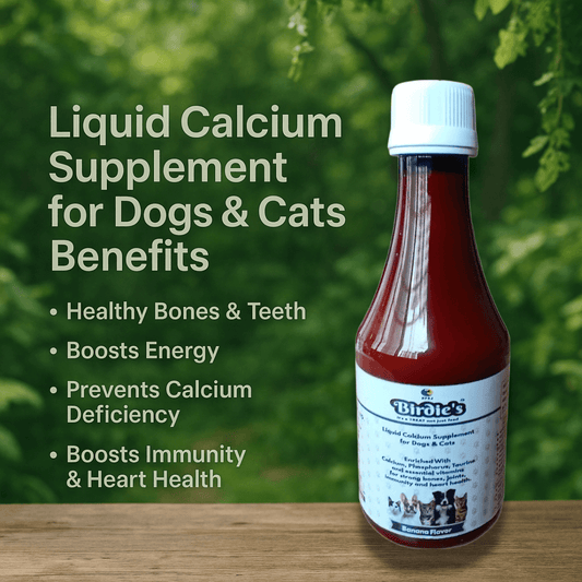 Birdie’s Liquid Calcium Supplement for Dogs & Cats | 200 ml | With Taurine, Phosphorus & Essential Vitamins | Supports Bone Strength, Joint Health & Immunity