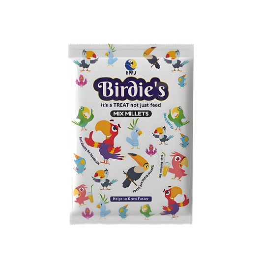 Birdie's Mix Millet (KANGANI) Seeds Birds Food for Small Size Birds (Lovebird & Budgies)- (500 G), 100% Natural - Chemical Free, Gluten Free, Increase Immune System, Mixture of 8DIFFERENT RALAL
