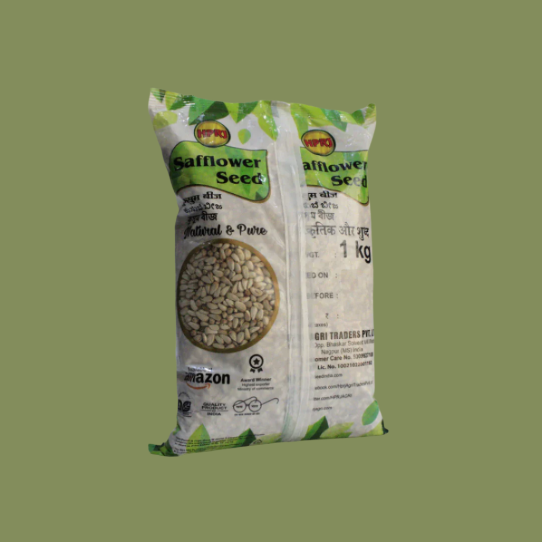 Birdie's Safflower Seeds (Kusum Dana) Birds Food for All Types of Birds (Lovebird, Budgies, Cokatiel , Parakeet, Conure, Cockatoo, Macaw & African Grey) - (1kg), 100% Natural - Chemical Free.