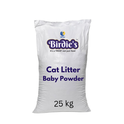 Birdie’s Baby Powder Cat Litter | 25kg Bulk Bag | Soft & Dust-Free