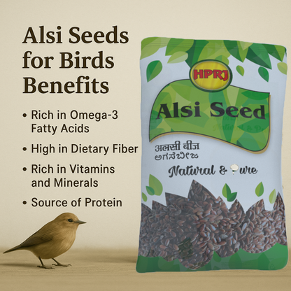 Birdie's Combo of Alsi (Flax) 1KG + 1KG Niger Seed (Black Seed) Food Birds (Lovebird, Budgies, COKATIEL, Parakeet, Conure, Cockatoo & Macaw), Chemical Free & 100% Natural