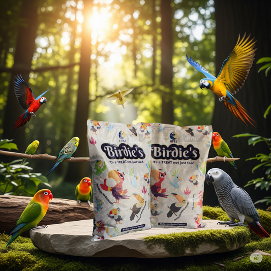 Birdie's Mix Seeds for Small Size Birds 1Kg + 1Kg Mix Seeds for Big Size Birds (Lovebird, Budgies, Cockatoo, Macaw & African Grey), 100% Natural and Chemical Free.