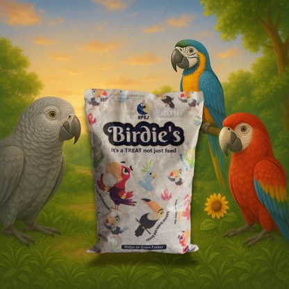 Birdie's Mix Seeds for Medium Size Birds 1Kg + 1Kg Big Size Birds (COKATIEL, Parakeet, Conure, Cockatoo, Macaw & African Grey), 100% Natural and Chemical Free, Veterinary Approved