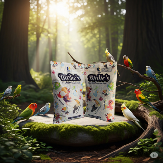 Birdie's Mix Seeds for Small Size Birds 1Kg + 1Kg Mix Seeds Medium Size Birds (Lovebird, Budgies, COKATIEL, Parakeet, Conure), 100% Natural, Chemical Free.