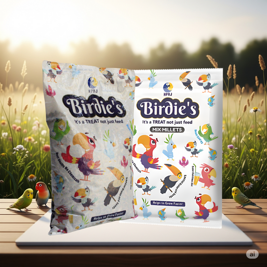 Birdie's Combo of Mix Millet (KANGANI) 1Kg + 1Kg Mix Seeds for Small Size Birds (Lovebird & Budgies), 100% Natural, Veterinary Approved