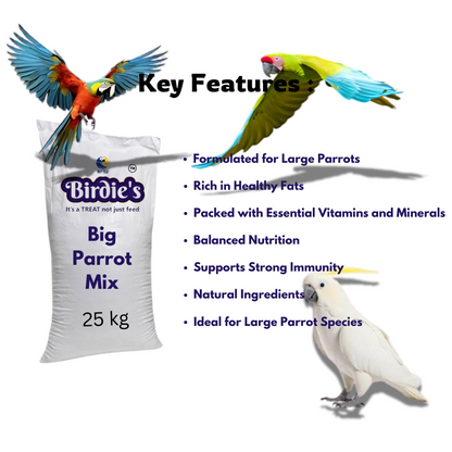 Birdie's Big Parrot Mix Bird Food, 25 kg Bulk Bag
