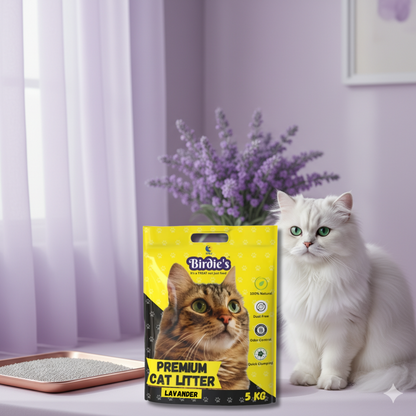 Birdie’s Lavender Cat Litter | 5kg | Soothing Scent & Dust-Free