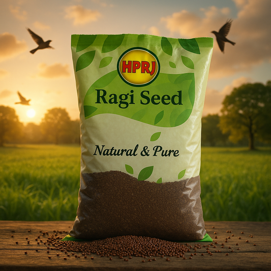 HPRJ બર્ડીઝ રાગી સીડ્સ ફિંગર મિલેટ બર્ડ ફૂડ - 1 કિલો, નાના કદના પક્ષીઓ માટે લવબર્ડ્સ, બગીઝ, કોકાટીલ્સ, પોપટ, 100% કુદરતી અને રસાયણ મુક્ત, ખૂબ પૌષ્ટિક